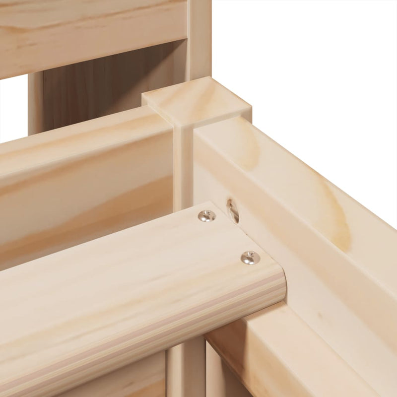 vidaXL tömör fenyőfa ágy matrac nélkül 100 x 200 cm