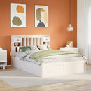 vidaXL fehér tömör fenyőfa ágy matrac nélkül 140x190 cm