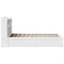 vidaXL fehér tömör fenyőfa ágy matrac nélkül 135 x 190 cm