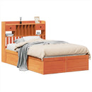 vidaXL viaszbarna tömör fenyőfa ágy matrac nélkül 135 x 190 cm