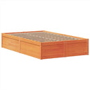 vidaXL viaszbarna tömör fenyőfa ágy matrac nélkül 135 x 190 cm