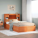 vidaXL viaszbarna tömör fenyőfa ágy matrac nélkül 135 x 190 cm
