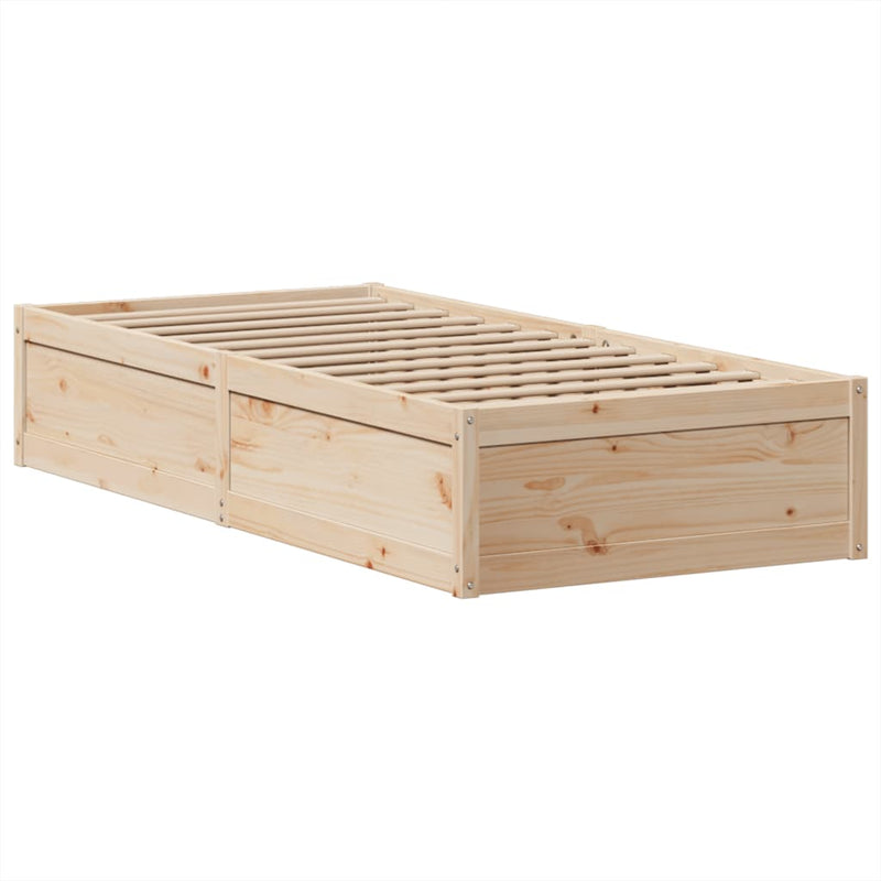 vidaXL tömör fenyőfa ágy matrac nélkül 75 x 190 cm