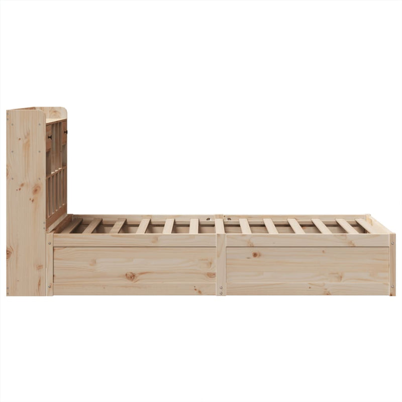 vidaXL tömör fenyőfa ágy matrac nélkül 75 x 190 cm