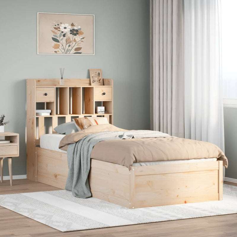 vidaXL tömör fenyőfa ágy matrac nélkül 75 x 190 cm