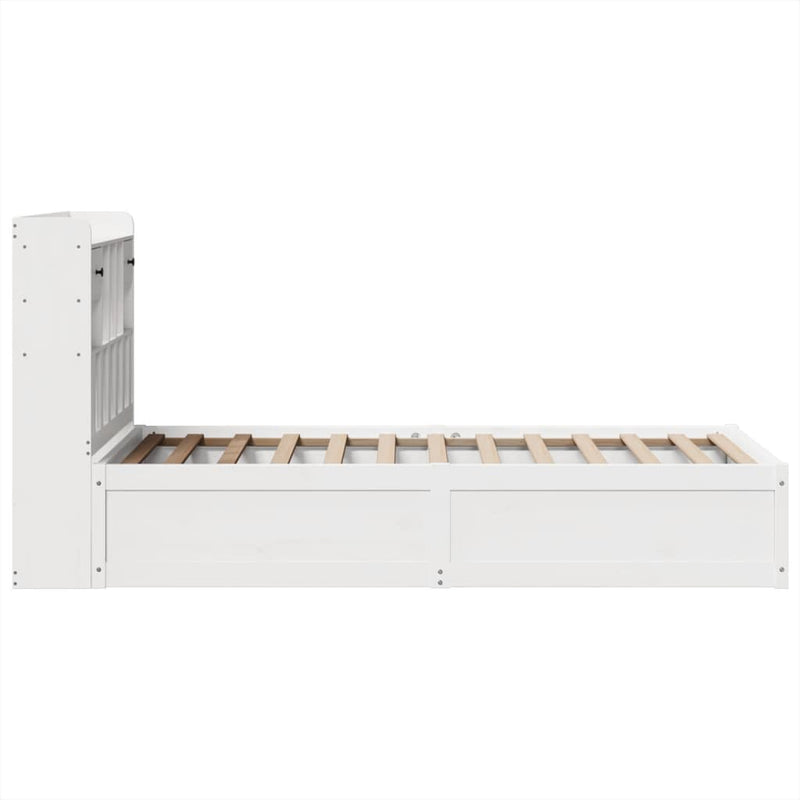 vidaXL fehér tömör fenyőfa ágy matrac nélkül 75 x 190 cm