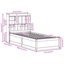 vidaXL viaszbarna tömör fenyőfa ágy matrac nélkül 75 x 190 cm