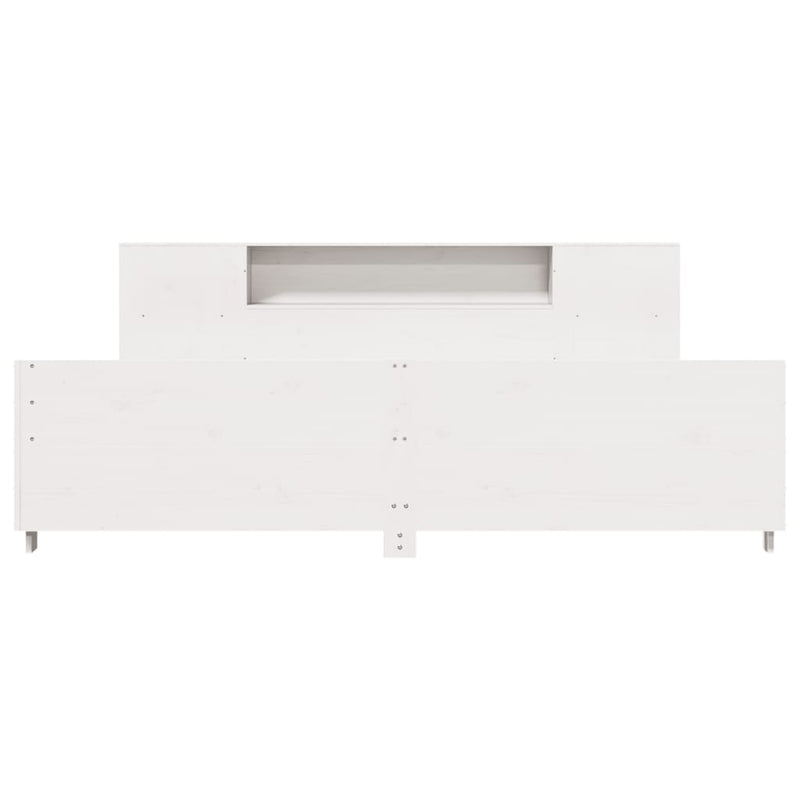 vidaXL fehér tömör fenyőfa ágy matrac nélkül 180 x 200 cm