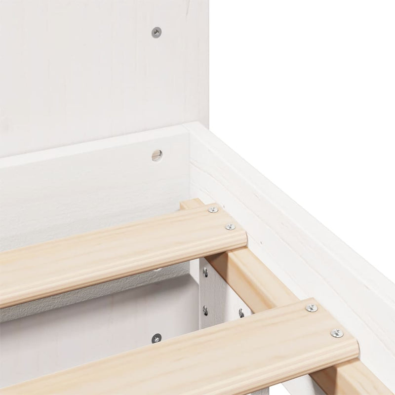 vidaXL fehér tömör fenyőfa ágy matrac nélkül 160 x 200 cm