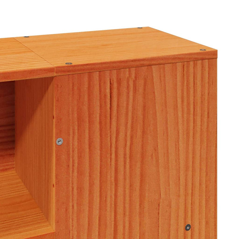 vidaXL viaszbarna tömör fenyőfa ágy matrac nélkül 140 x 200 cm