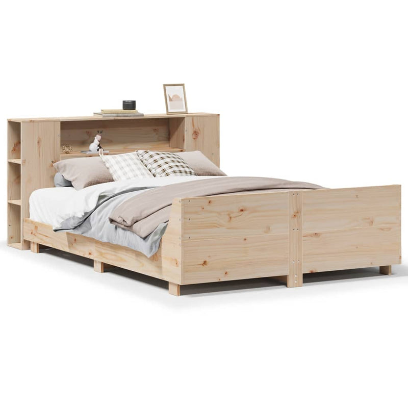 vidaXL tömör fenyőfa ágy matrac nélkül 140 x 190 cm