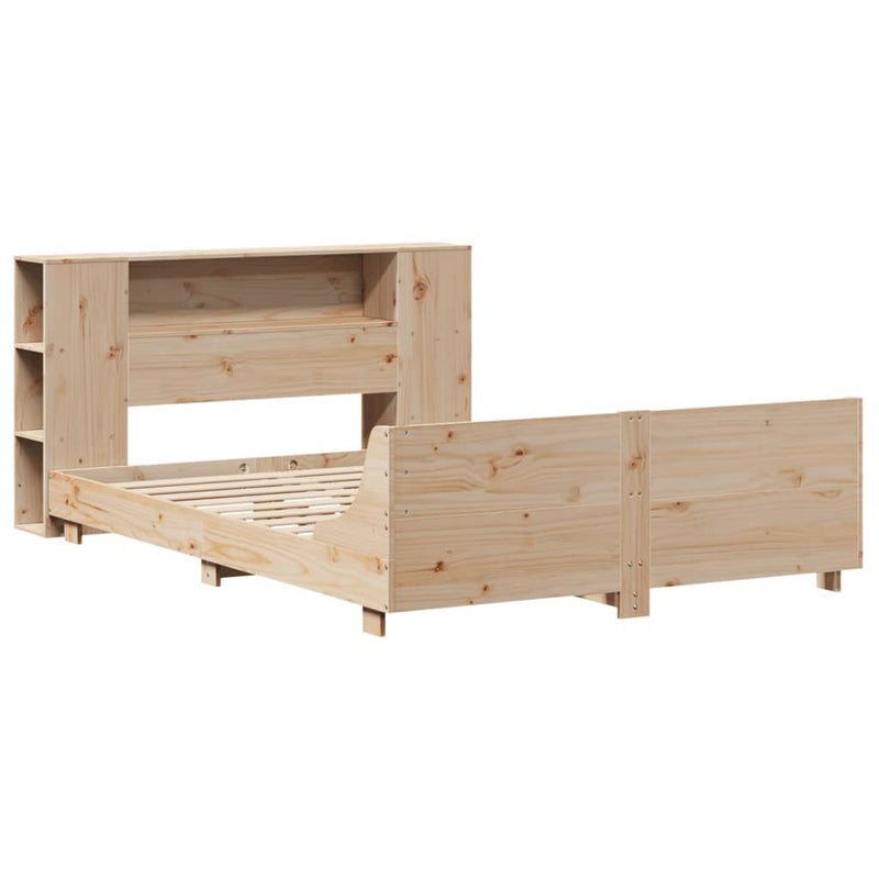 vidaXL tömör fenyőfa ágy matrac nélkül 140 x 190 cm