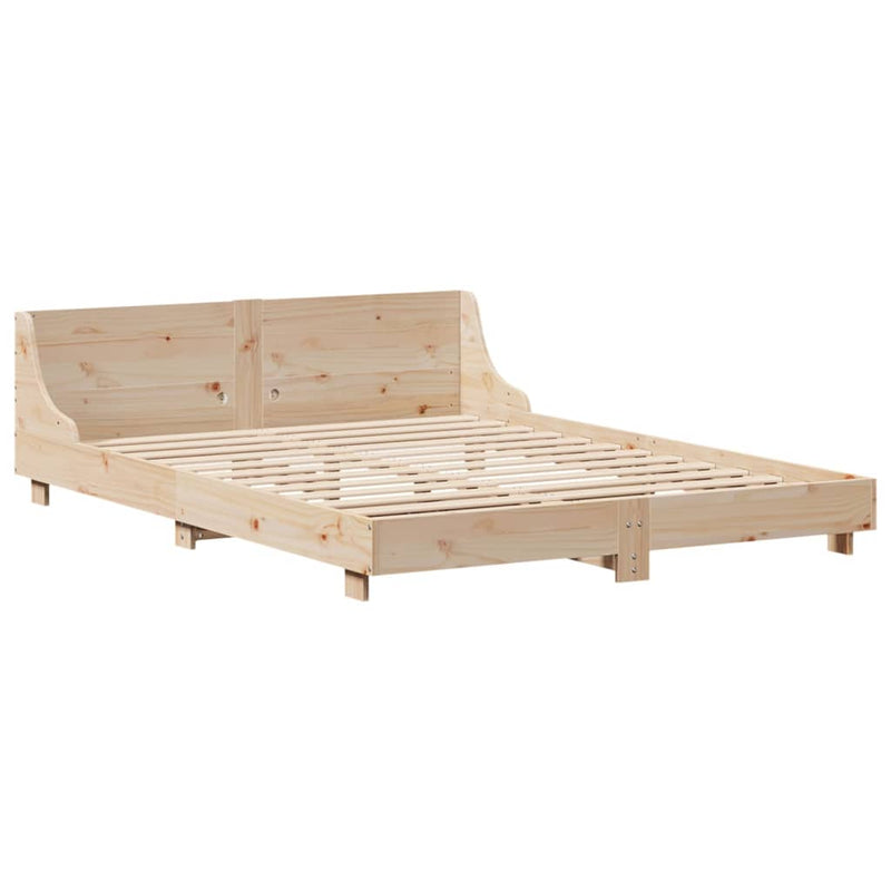 vidaXL tömör fenyőfa ágy matrac nélkül 140 x 190 cm
