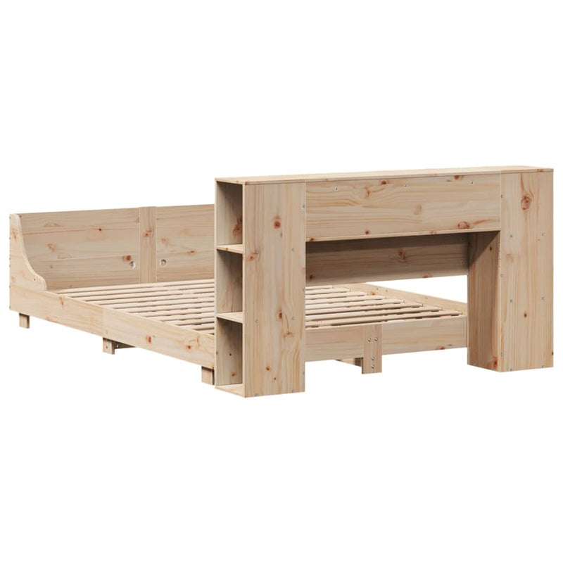 vidaXL tömör fenyőfa ágy matrac nélkül 140 x 190 cm