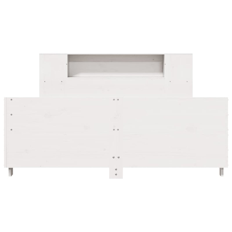 vidaXL fehér tömör fenyőfa ágy matrac nélkül 140x190 cm