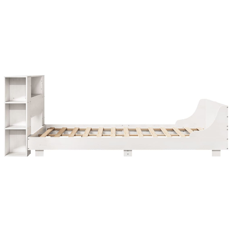 vidaXL fehér tömör fenyőfa ágy matrac nélkül 120 x 190 cm