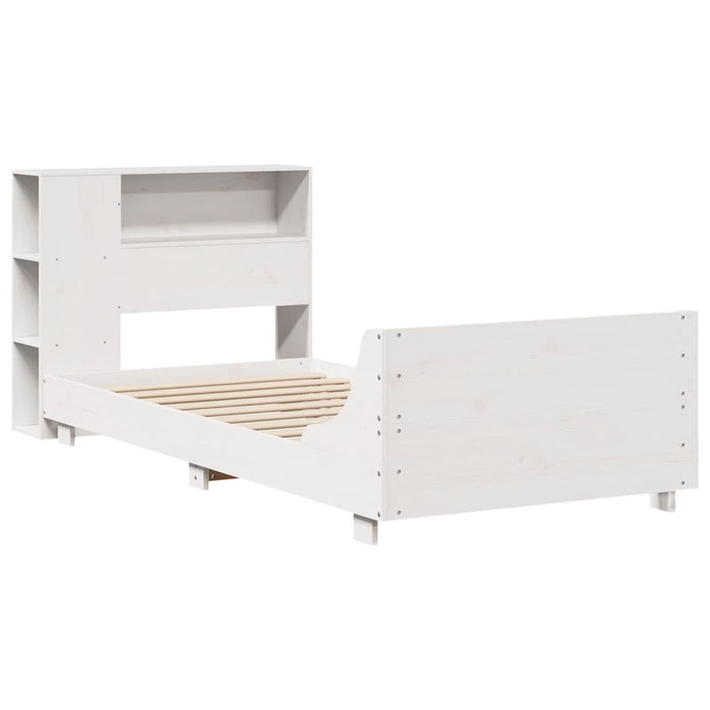 vidaXL fehér tömör fenyőfa ágy matrac nélkül 75 x 190 cm