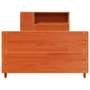 vidaXL viaszbarna tömör fenyőfa ágy matrac nélkül 75 x 190 cm