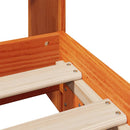 vidaXL viaszbarna tömör fenyőfa ágy matrac nélkül 75 x 190 cm