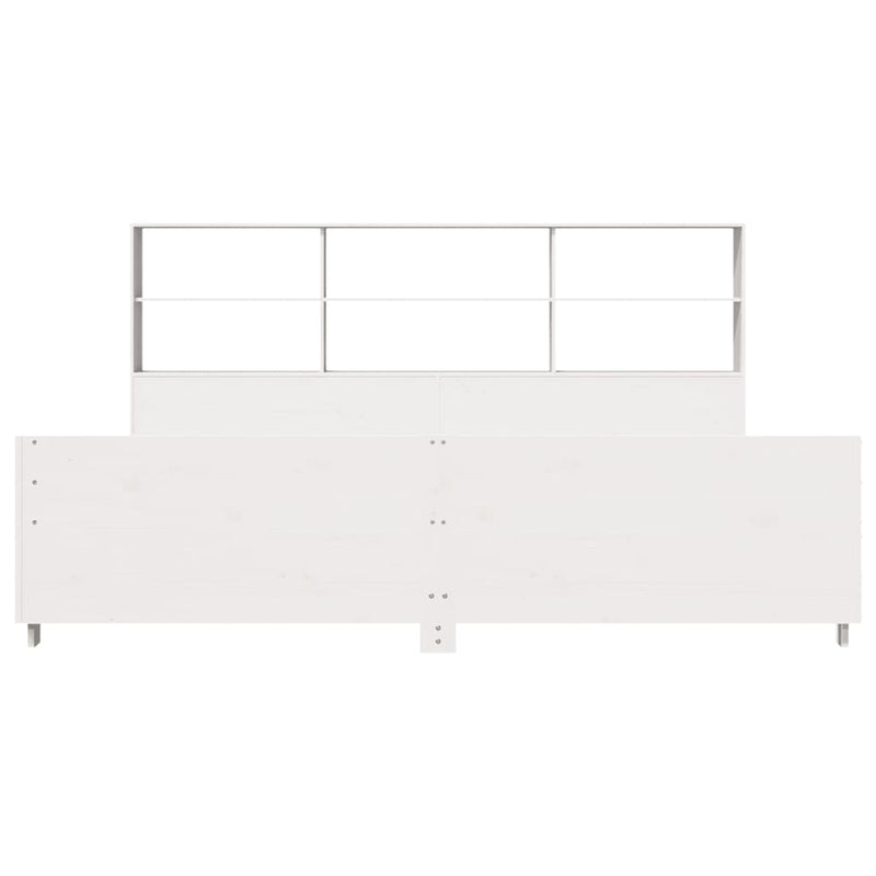 vidaXL fehér tömör fenyőfa ágy matrac nélkül 180 x 200 cm