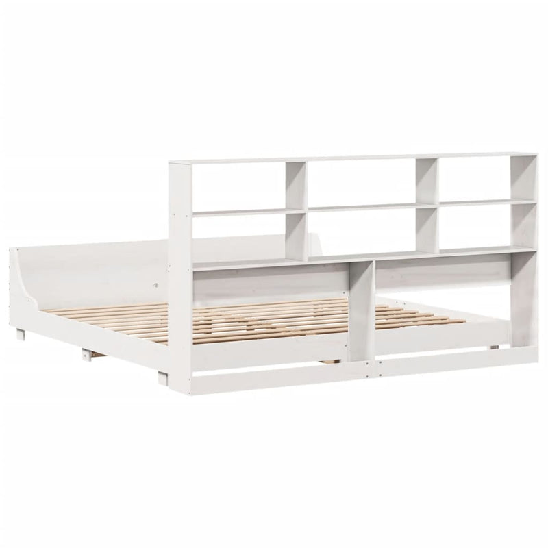 vidaXL fehér tömör fenyőfa ágy matrac nélkül 180 x 200 cm