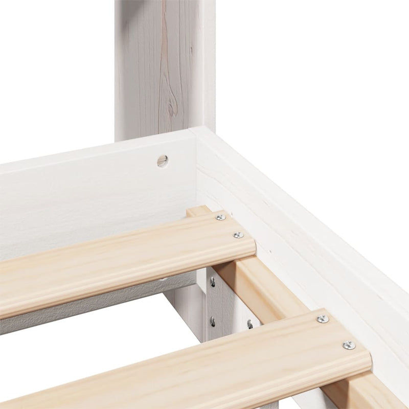 vidaXL fehér tömör fenyőfa ágy matrac nélkül 180 x 200 cm