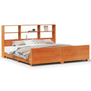 vidaXL viaszbarna tömör fenyőfa ágy matrac nélkül 180 x 200 cm