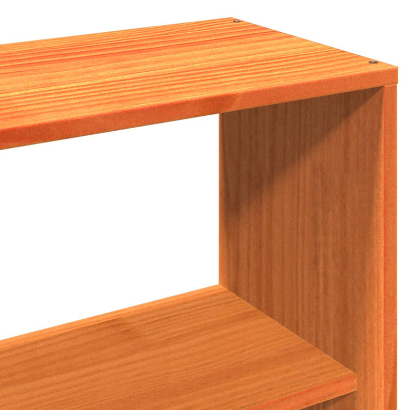 vidaXL viaszbarna tömör fenyőfa ágy matrac nélkül 140 x 190 cm