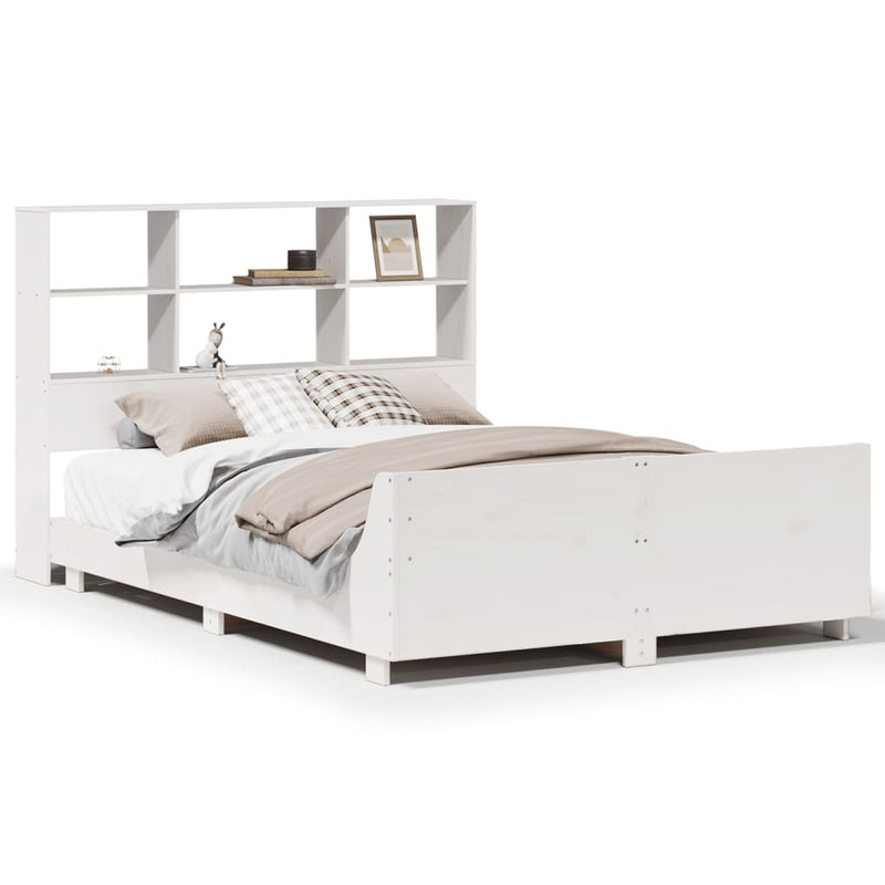 vidaXL fehér tömör fenyőfa ágy matrac nélkül 120 x 190 cm