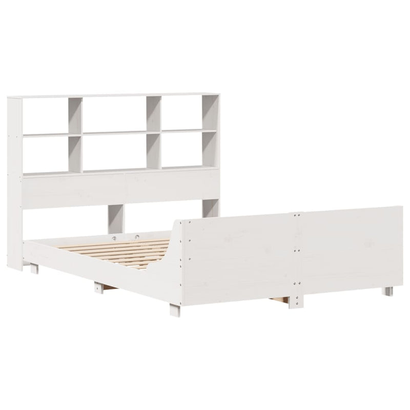vidaXL fehér tömör fenyőfa ágy matrac nélkül 120 x 190 cm