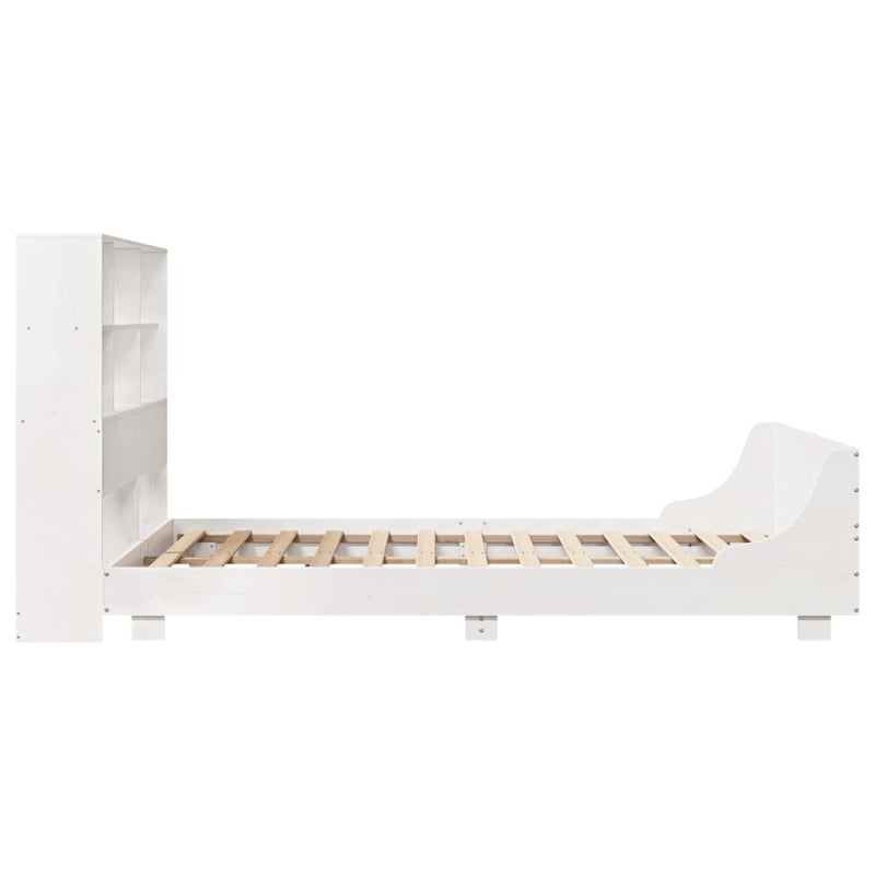 vidaXL fehér tömör fenyőfa ágy matrac nélkül 120 x 190 cm