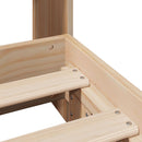 vidaXL tömör fenyőfa ágykeret matrac nélkül 90 x 190 cm