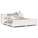 vidaXL fehér tömör fenyőfa ágy matrac nélkül 200 x 200 cm