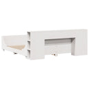 vidaXL fehér tömör fenyőfa ágy matrac nélkül 200 x 200 cm