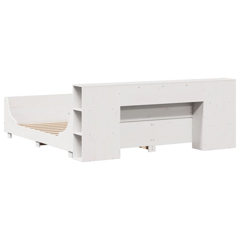 vidaXL fehér tömör fenyőfa ágy matrac nélkül 200 x 200 cm