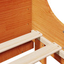 vidaXL viaszbarna tömör fenyőfa ágy matrac nélkül 200 x 200 cm