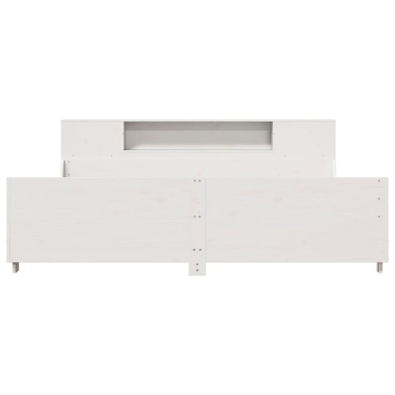 vidaXL fehér tömör fenyőfa ágy matrac nélkül 180 x 200 cm