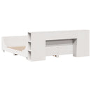 vidaXL fehér tömör fenyőfa ágy matrac nélkül 180 x 200 cm