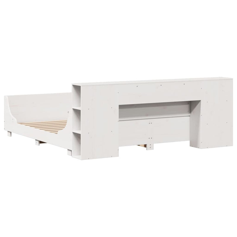 vidaXL fehér tömör fenyőfa ágy matrac nélkül 180 x 200 cm