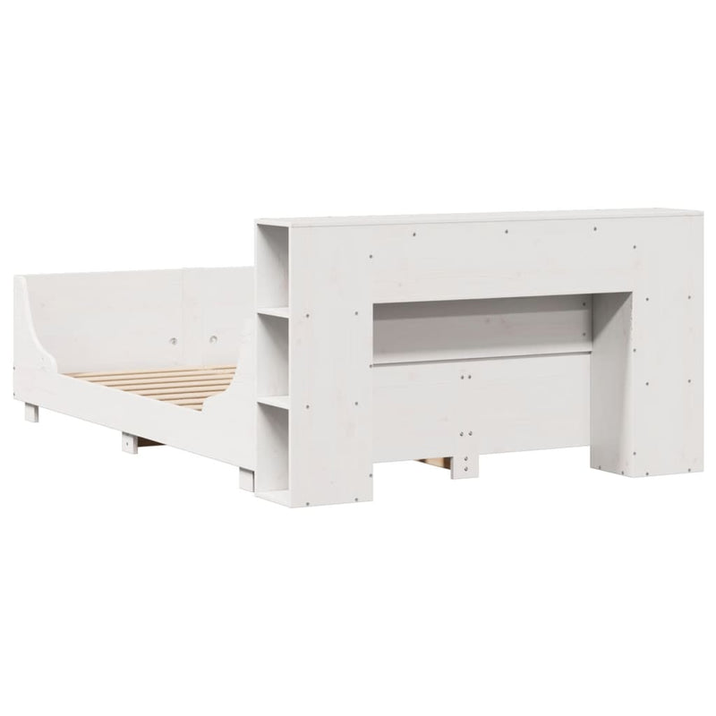 vidaXL fehér tömör fenyőfa ágy matrac nélkül 160 x 200 cm