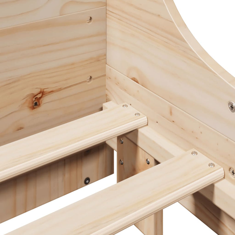 vidaXL tömör fenyőfa ágy matrac nélkül 150x200 cm