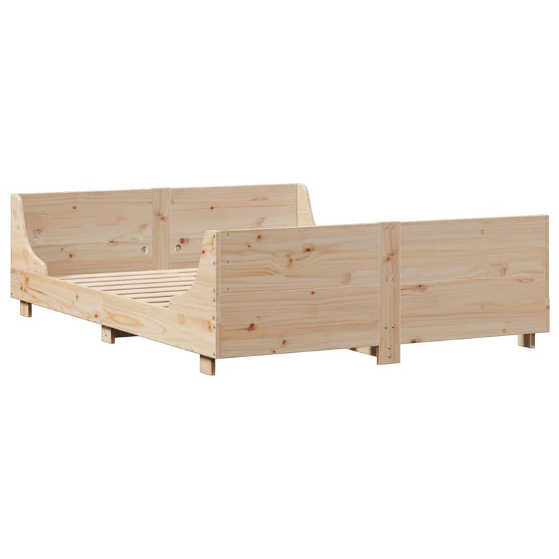 vidaXL tömör fenyőfa ágy matrac nélkül 140 x 200 cm