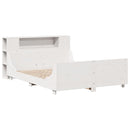 vidaXL fehér tömör fenyőfa ágy matrac nélkül 140 x 200 cm