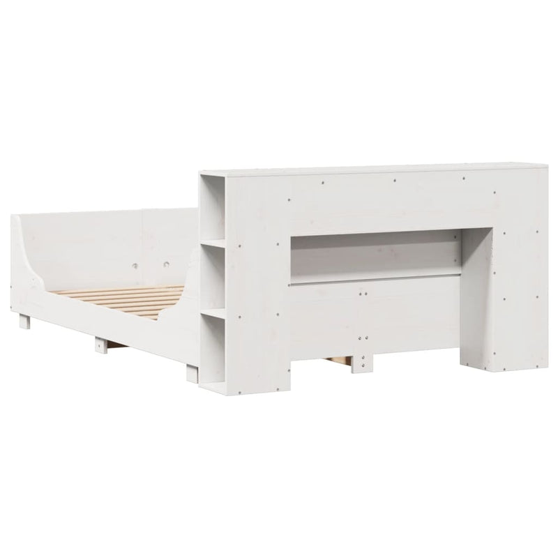 vidaXL fehér tömör fenyőfa ágy matrac nélkül 120 x 200 cm