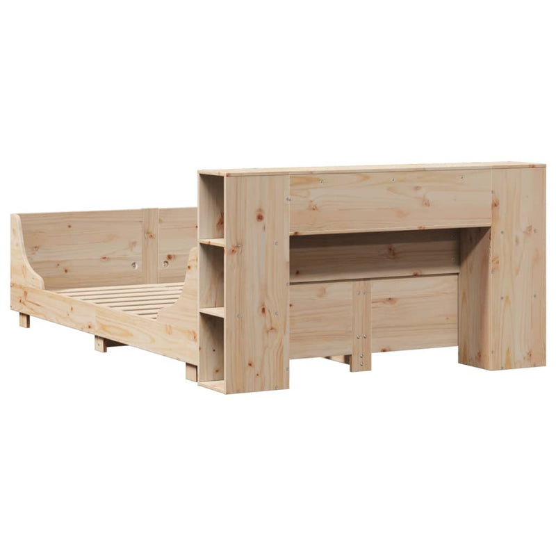 vidaXL tömör fenyőfa ágy matrac nélkül 140 x 190 cm