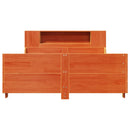 vidaXL viaszbarna tömör fenyőfa ágy matrac nélkül 140 x 190 cm