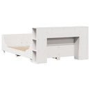 vidaXL fehér tömör fenyőfa ágy matrac nélkül 135 x 190 cm