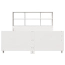 vidaXL fehér tömör fa könyvespolcos ágy matrac nélkül 140 x 200 cm