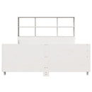 vidaXL fehér tömör fa könyvespolcos ágy matrac nélkül 120 x 200 cm