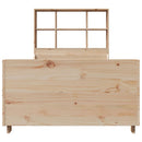 vidaXL tömör fa könyvespolcos ágy matrac nélkül 90 x 200 cm